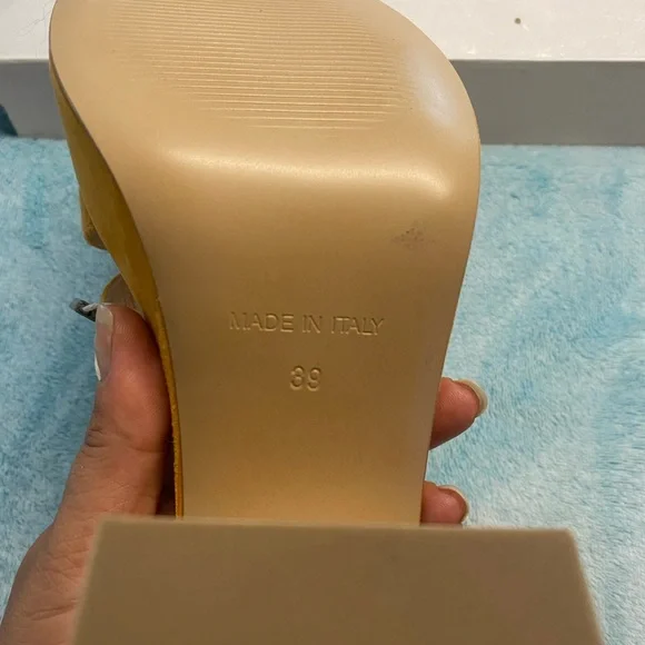 Chiarini Bologna Orange Suede Platform Sandals Sz IT 39, new in box - Picture 9 of 11